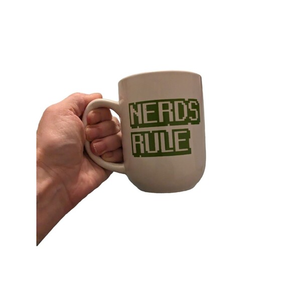 NERDS RULE Royal Norfolk Coffee Cup Mug Retro Video Game 8 Bit Pixel - Picture 5 of 6